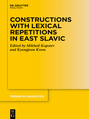 cover image of Constructions with Lexical Repetitions in East Slavic